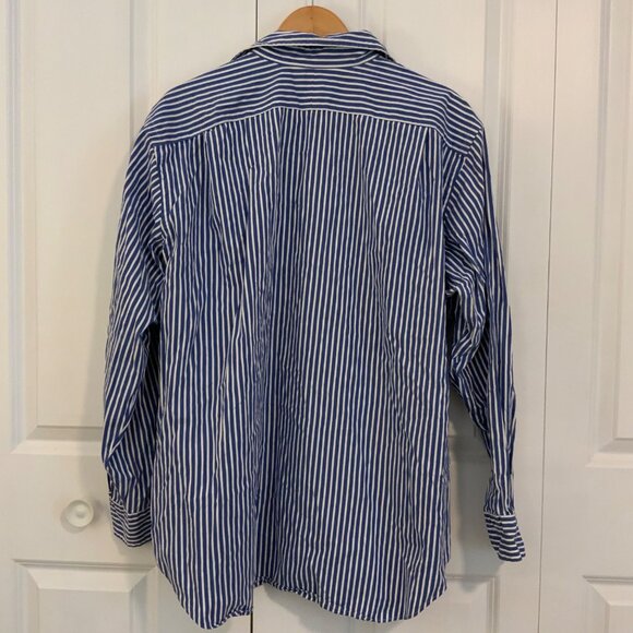 Polo Ralph Lauren Men’s Blue White Stripe Cotton Button Front Shirt 2XB - Picture 6 of 11